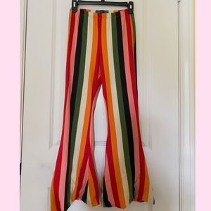 Forever 21 Rainbow Wide-Leg Pants